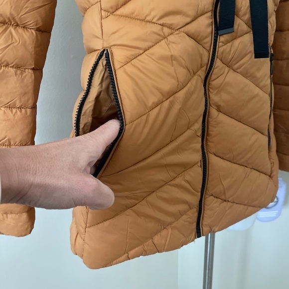(NWT) Madden Girl Women's Hooded Packable Puffer Jacket in Khaki, Medium - Picture 10 of 16